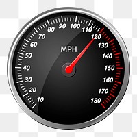 PNG Car gauge clipart, transparent background. Free public domain CC0 image.