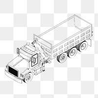 Truck png sticker, transparent background. Free public domain CC0 image.