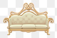 Couch png sticker, transparent background. Free public domain CC0 image.
