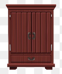 PNG Vintage cabinet clipart, transparent background. Free public domain CC0 image.