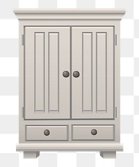 PNG Vintage cabinet clipart, transparent background. Free public domain CC0 image.