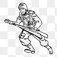 Soldier png sticker, transparent background. Free public domain CC0 image.