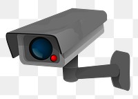 PNG CCTV camera clipart, transparent background. Free public domain CC0 image.