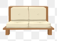 PNG Couch furniture clipart, transparent background. Free public domain CC0 image.