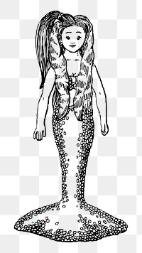 PNG Mermaid clipart, transparent background. Free public domain CC0 image.