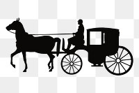 Horse carriage png sticker, transparent background. Free public domain CC0 image.