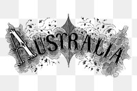 PNG Australia font clipart, transparent background. Free public domain CC0 image.