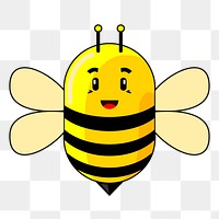 Bee png sticker, transparent background. Free public domain CC0 image.