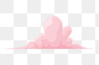 Pink cloud  png clipart illustration, transparent background. Free public domain CC0 image.