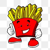 French fries png sticker, transparent background. Free public domain CC0 image.