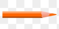 Orange color pencil png sticker, transparent background. Free public domain CC0 image.