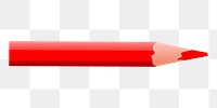 Red color pencil png sticker, transparent background. Free public domain CC0 image.