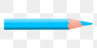 Light blue color pencil png sticker, transparent background. Free public domain CC0 image.