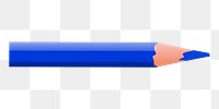 Blue color pencil png sticker, transparent background. Free public domain CC0 image.