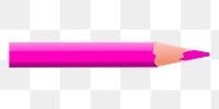 Pink color pencil png sticker, transparent background. Free public domain CC0 image.