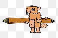 Beaver  png sticker, transparent background. Free public domain CC0 image.