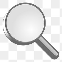 Magnifying glass png sticker, transparent background. Free public domain CC0 image.