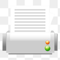 Printer png sticker, transparent background. Free public domain CC0 image.