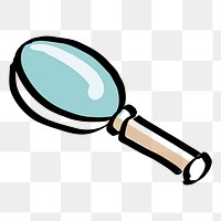 Magnifying glass png sticker, transparent background. Free public domain CC0 image.