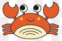 Crab png sticker, transparent background. Free public domain CC0 image.