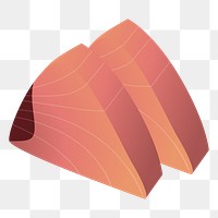 Sashimi png sticker, transparent background. Free public domain CC0 image.