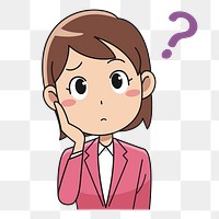 Question png sticker, transparent background. Free public domain CC0 image.