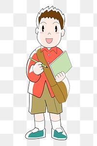 Boy  png clipart illustration, transparent background. Free public domain CC0 image.