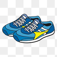 Sneakers png sticker, transparent background. Free public domain CC0 image.