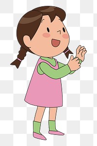 Little girl png sticker, transparent background. Free public domain CC0 image.