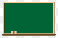 School blackboard png sticker, transparent background. Free public domain CC0 image.