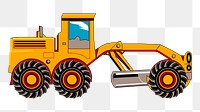 Grader  png clipart illustration, transparent background. Free public domain CC0 image.