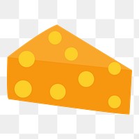 Cheese  png clipart illustration, transparent background. Free public domain CC0 image.