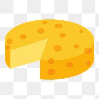 Cheese  png clipart illustration, transparent background. Free public domain CC0 image.