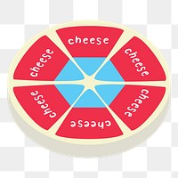 Cheese  png clipart illustration, transparent background. Free public domain CC0 image.