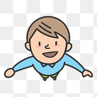 Boy  png clipart illustration, transparent background. Free public domain CC0 image.