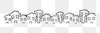 Buildings  png clipart illustration, transparent background. Free public domain CC0 image.