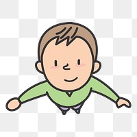 Boy  png clipart illustration, transparent background. Free public domain CC0 image.