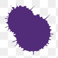 Purple splash png sticker, transparent background. Free public domain CC0 image.