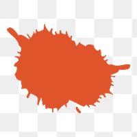 Orange color splash png sticker, transparent background. Free public domain CC0 image.