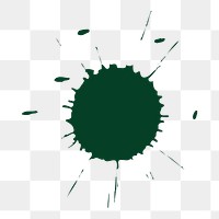 Dark green color splash png sticker, transparent background. Free public domain CC0 image.