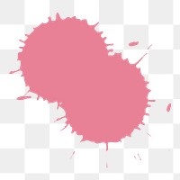 Pink color splash png sticker, transparent background. Free public domain CC0 image.