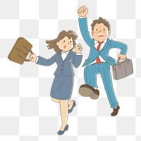 Business people  png clipart illustration, transparent background. Free public domain CC0 image.