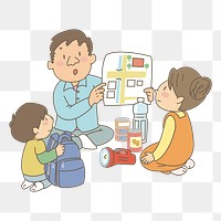 Family  png clipart illustration, transparent background. Free public domain CC0 image.