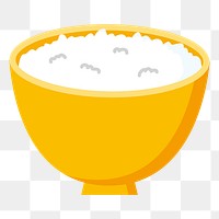 Rice bowl  png clipart illustration, transparent background. Free public domain CC0 image.