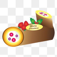 Chocolate roll cake png sticker, transparent background. Free public domain CC0 image.