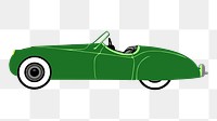 Green classic car  png clipart illustration, transparent background. Free public domain CC0 image.