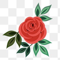 Rose flower png sticker, transparent background. Free public domain CC0 image.