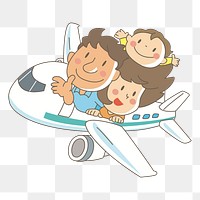 Family trip  png clipart illustration, transparent background. Free public domain CC0 image.
