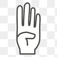 Hand sign png sticker, transparent background. Free public domain CC0 image.