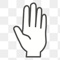 Hand sign png sticker, transparent background. Free public domain CC0 image.